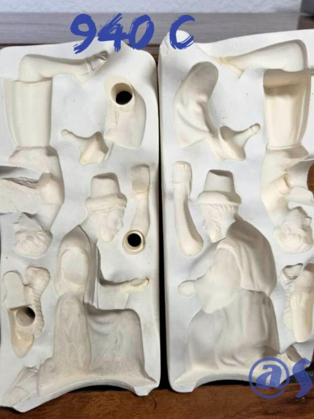 Vtg Duncan Ceramic 1960 Nativity Mold Wiseman & Shepard 940-C